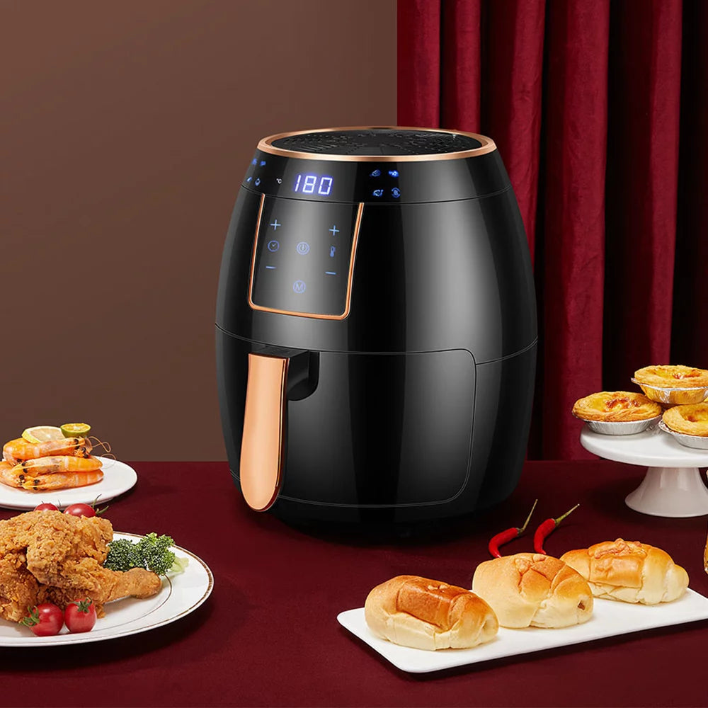 5.5L 1300W Touch Screen Electric Air Fryer with Bakeware N5499