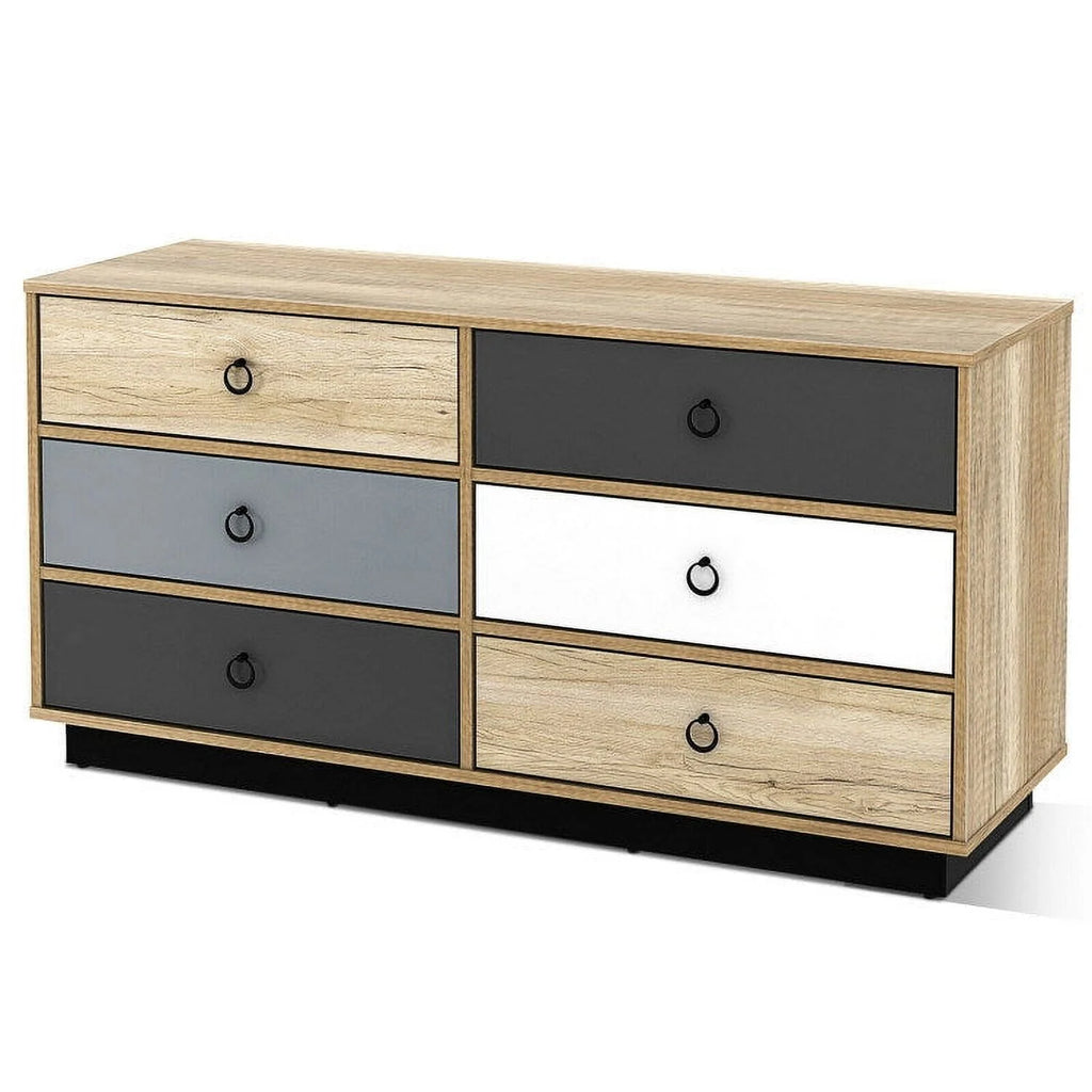 6 Drawers Double Dresser Storage Tower C42392