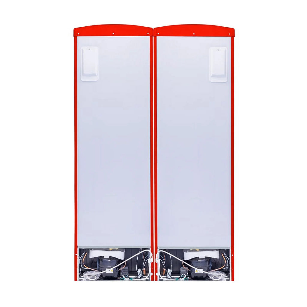 Retro Refrigerator-Freezer Set in Red B1893