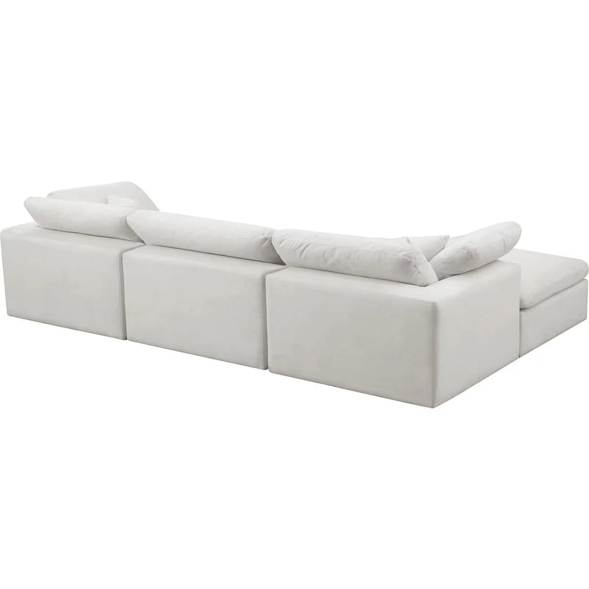 Cream Velvet Modular Sectional W259241