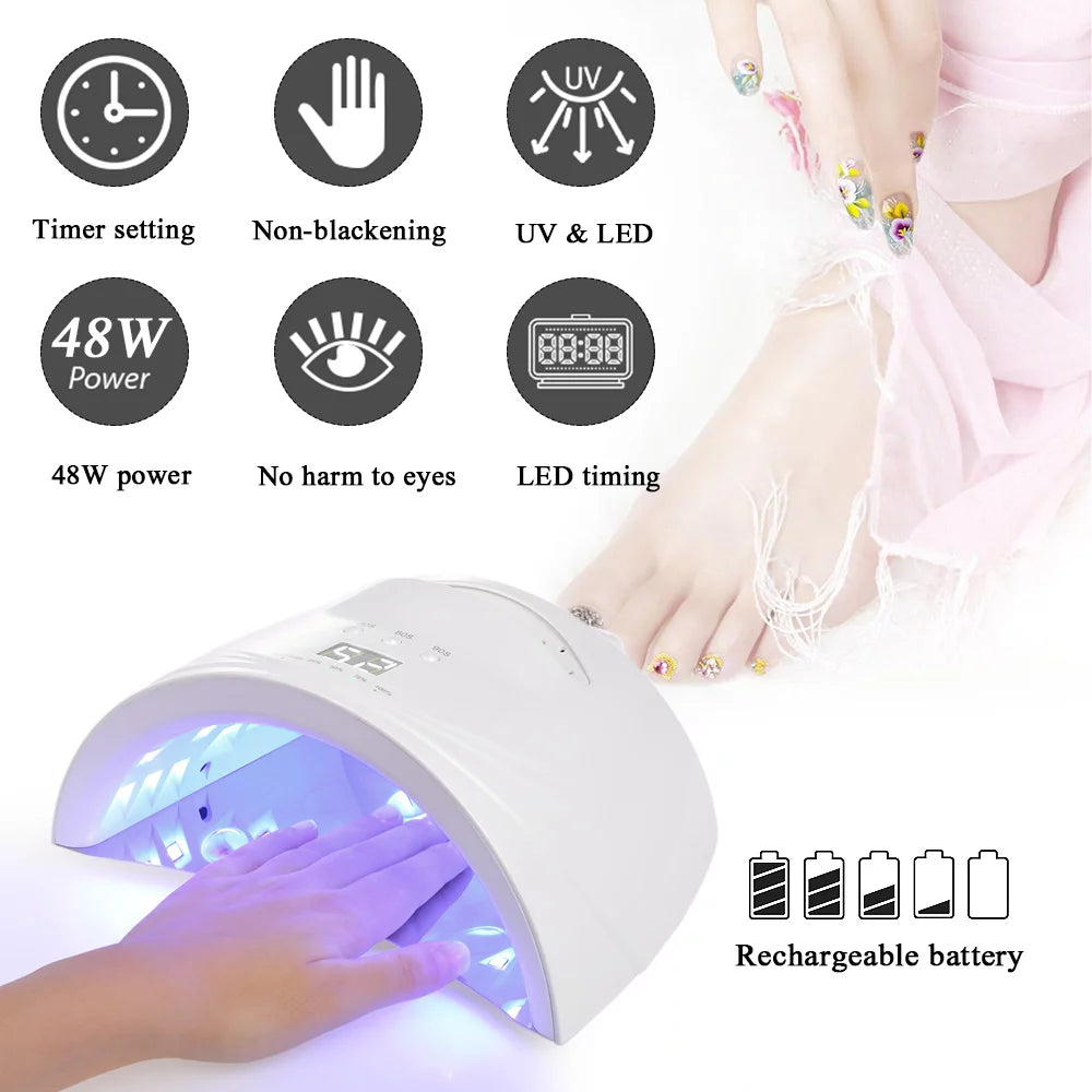 48W Cordless LED UV Nail Lamp V162587