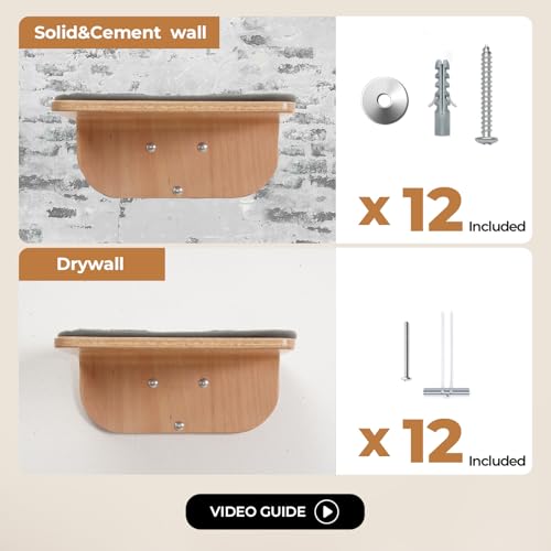 Cat Wall Shelves and Perch with Scratching Cushion T58285