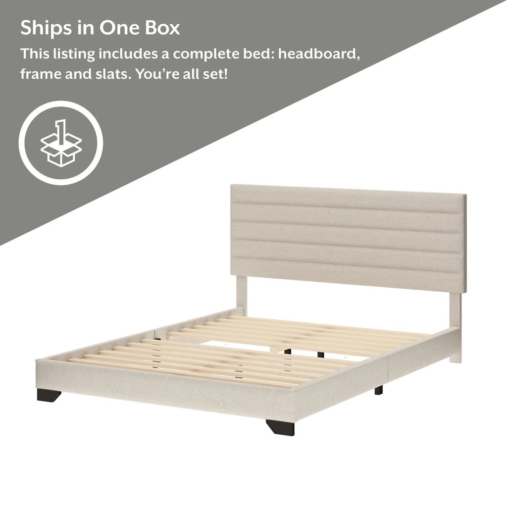 Queen Tufted Upholstered Platform Bed O160