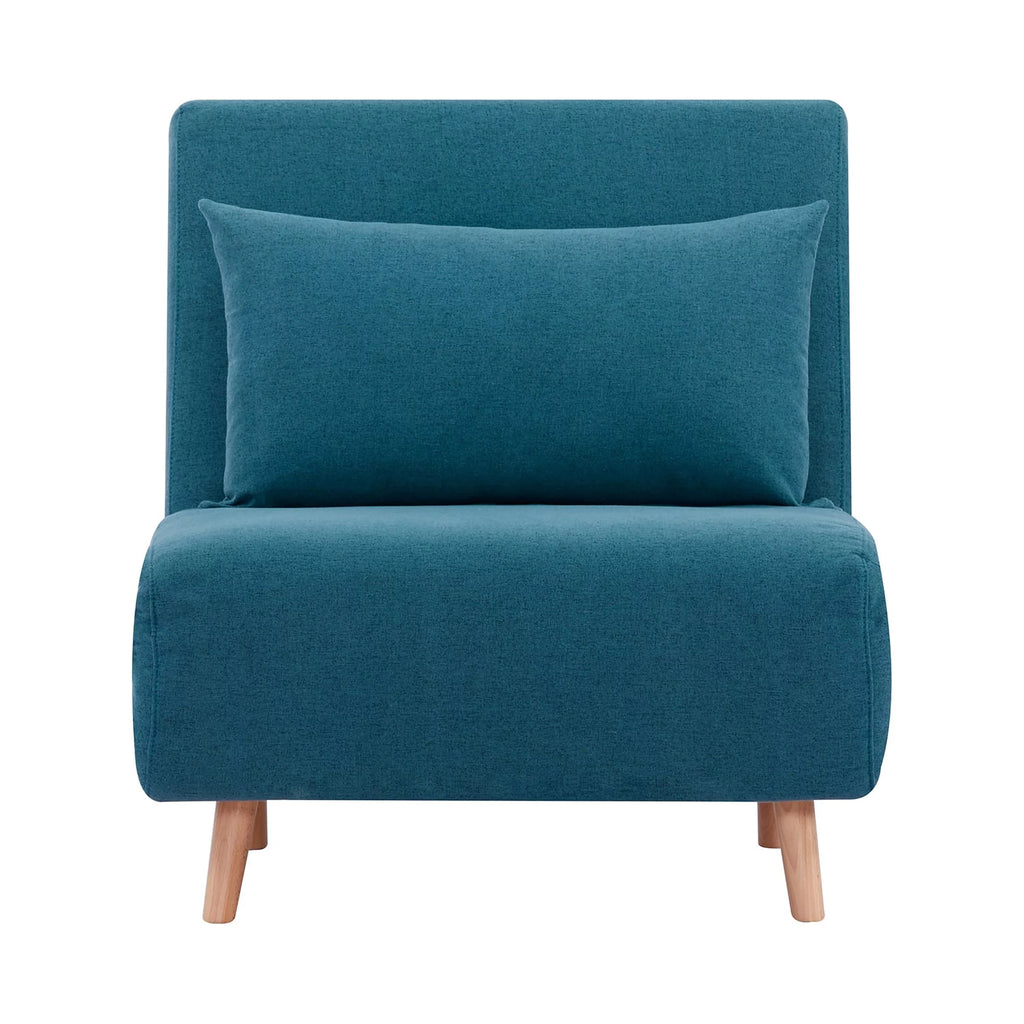 Light Gray Polyester Convertible Futon Chair H602521