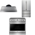 36 Gas Range, Range Hood and Refrigerator V7872
