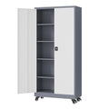 White Metal Rolling Storage Cabinet V63249