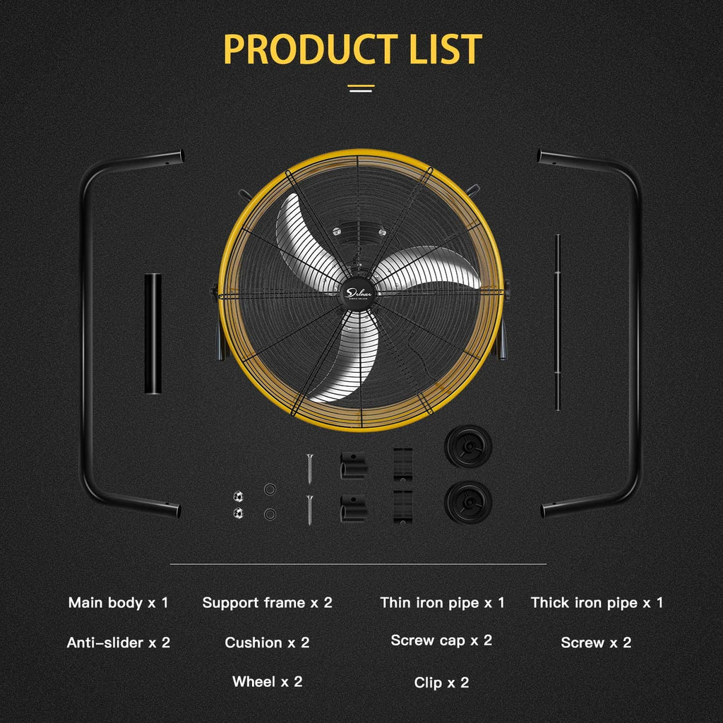 30'' Heavy Duty Metal Industrial Drum Fan Y191