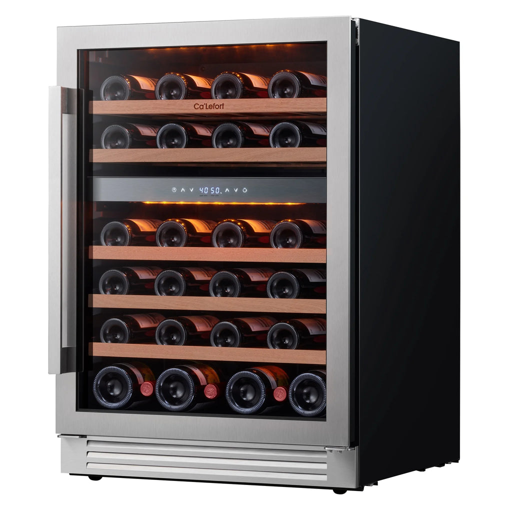 24 inch 46 Bottle Stainless Steel Wine Cooler Refrigerator R8490