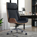 Black Genuine Leather Office Chair C757020