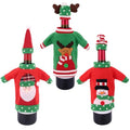 Knit Christmas Wine Bottle Covers V31057