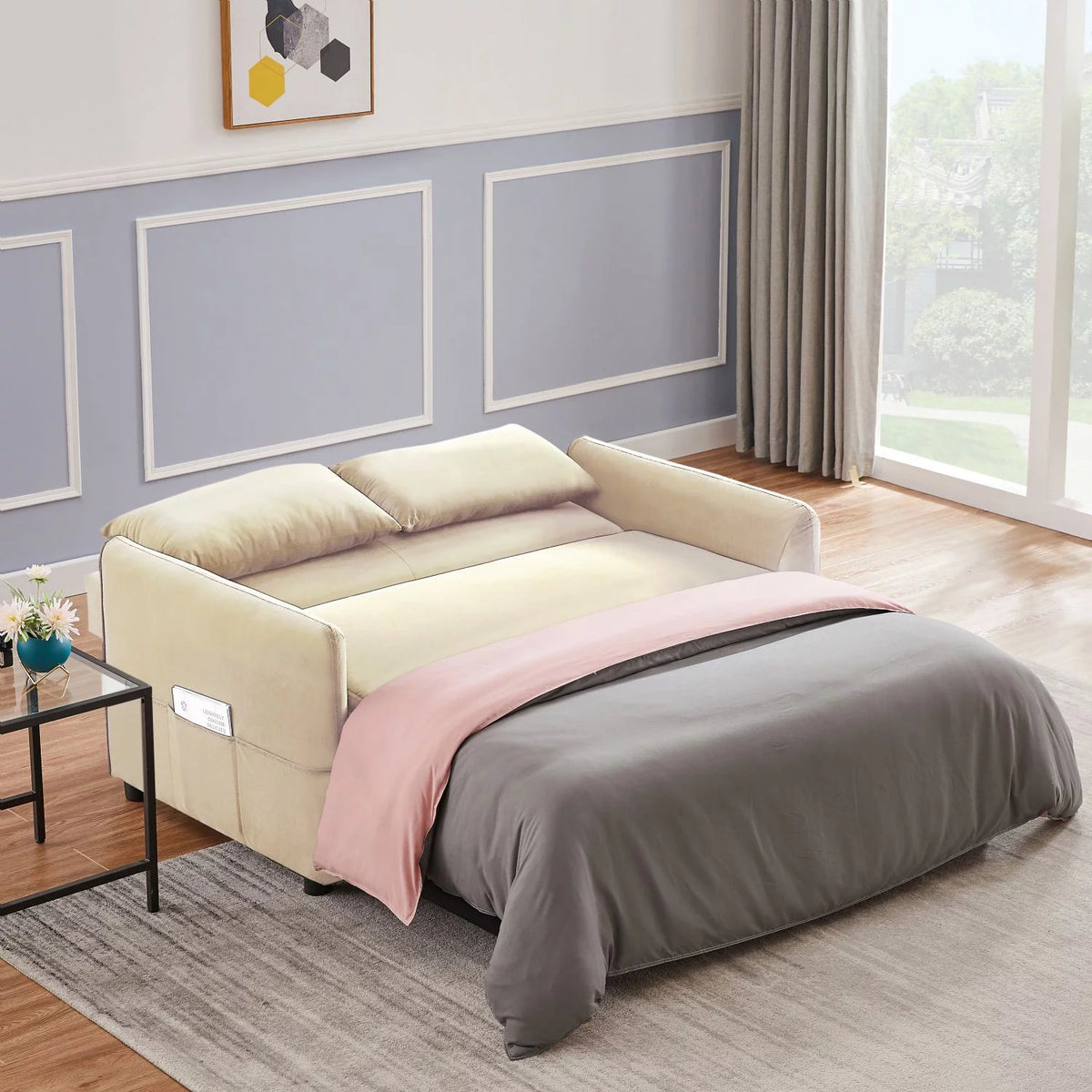 Loveseat Sofa with 2 Pillows V22836